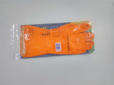 3 PAIR Latex Household Kitchen Cleaning Dishwashing Rubber Gloves Medium, Yellow