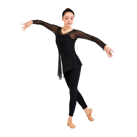 Adult Sheer Wrap Skirt Ballet Skirt Ballet Dance Dancewear Black 16782