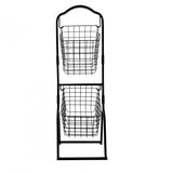 2-Tier Metal Market Basket Display Rack for Stores, Offices, Home Use Black 16787-2TIER-BLACK PRE-ORDER ONLY.