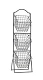3 Tier Metal Basket Market Basket Display Wire Basket Stand Produce Rack Shoe Rack Organizer 16787