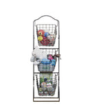 3 Tier Metal Basket Market Basket Display Wire Basket Stand Produce Rack Shoe Rack Organizer 16787