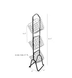 3 Tier Metal Basket Market Basket Display Wire Basket Stand Produce Rack Shoe Rack Organizer 16787