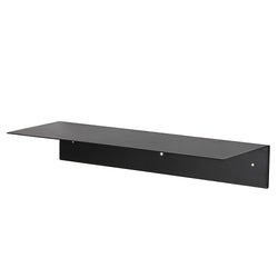 FixtureDisplays® 17-Inch Modern Black Metal Floating Shelf Hanging Organizer Rack Wall-Mounted Display Stand 16794