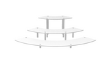 3 Tier Silver Gray Metal Countertop Cupcake Display Stand / Modern Organizer Rack
