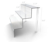 Acrylic Riser Three Tier Riser Clear Step Display Jewelery Display Stand