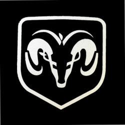 FixtureDisplays® "Dodge" Car Logo for Front Hood and Rear Trunk, Reflect Light,STICKER/ Self Adhesive Label 1.6 x 1.8" 16805-Dodge