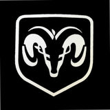 FixtureDisplays® "Dodge" Car Logo for Front Hood and Rear Trunk, Reflect Light,STICKER/ Self Adhesive Label 1.6 x 1.8" 16805-Dodge