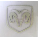 FixtureDisplays® "Dodge" Car Logo for Front Hood and Rear Trunk, Reflect Light,STICKER/ Self Adhesive Label 1.6 x 1.8" 16805-Dodge
