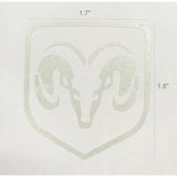 FixtureDisplays® "Dodge" Car Logo for Front Hood and Rear Trunk, Reflect Light,STICKER/ Self Adhesive Label 1.6 x 1.8" 16805-Dodge