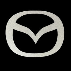 FixtureDisplays® "Mazda" Car Logo STICKER/ Self Adhesive Label for Front Hood and Rear Trunk, Reflect Light, 1.8 x 1.4" 16805-Mazda