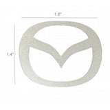 FixtureDisplays® "Mazda" Car Logo STICKER/ Self Adhesive Label for Front Hood and Rear Trunk, Reflect Light, 1.8 x 1.4" 16805-Mazda