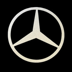 FixtureDisplays® "Mercedes Benz" Car Logo STICKER/ Self Adhesive Label for Front Hood and Rear Trunk, Reflect Light, 1.8 x 1.8" 16805-Mercedes Benz