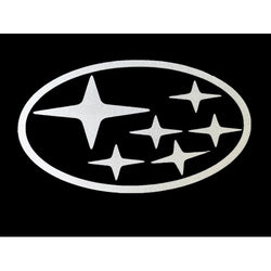 FixtureDisplays® "Subaru" Car Logo STICKER/ Self Adhesive Label for Front Hood and Rear Trunk, Reflect Light, 2.7 x 1.6" 16805-Subaru