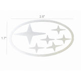 FixtureDisplays® "Subaru" Car Logo STICKER/ Self Adhesive Label for Front Hood and Rear Trunk, Reflect Light, 2.7 x 1.6" 16805-Subaru