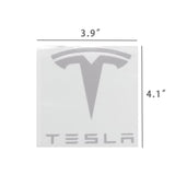 3.9X4.1" Tesla Car Logo Sliver Sticker Waterproof Vinyl Decal Masked 16805-TESLA