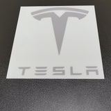 3.9X4.1" Tesla Car Logo Sliver Sticker Waterproof Vinyl Decal Masked 16805-TESLA