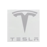 3.9X4.1" Tesla Car Logo Sliver Sticker Waterproof Vinyl Decal Masked 16805-TESLA