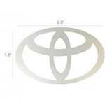 FixtureDisplays® "Toyota" Car Logo STICKER/ Self Adhesive Label for Front Hood and Rear Trunk, Reflect Light, 2.7 x 1.8" 16805-Toyota