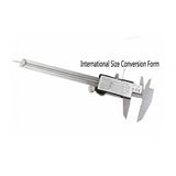 FixtureDisplays® Electronic Digital Caliper Inch/Metric Conversion 0-6 Inch/150 mm Stainless Steel Body Extra Large LCD Screen Measuring Tool 16816