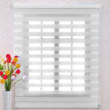 FixtureDisplays® Light Filter Pleated Fabric Shade, Blind Window, White, 26.8" W x 68.1" H 16829-0.68x1.73