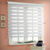 FixtureDisplays® Light Filter Pleated Fabric Shade, Blind Window, White, 26.8" W x 68.1" H 16829-0.68x1.73