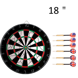18 Dart Board Double Sided Dartboard Flocking Dartboard Paper Core 6 Brass Dart