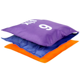 12PK 5 Nylon Bean Bags Cornhole Printed with Numbers Assorted Carnival Game