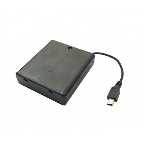 Battery Housing Battery Pack Holder Mini USB Connector Hard Plastic Holder