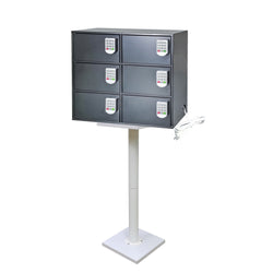 23X12X51" Cell Phone Locker Charging Station Stand Drill Holes and Fasten Max 5 Watts Per Slot Output 16866+15250
