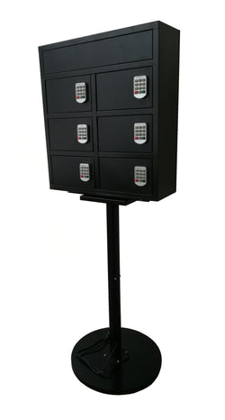 6-Bay Cell Phone Charging Locker Charging Station Floor Standing Docking Station 16866