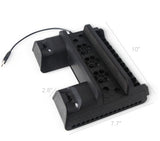 PS4/PS4 Slim/PS4 Pro Cooling Fan Cooler with Dual Controller Charging Station