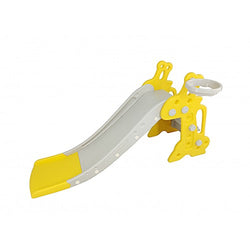 FixtureDisplays® 3-Step Children Slide Play Slide Freestanding Slide with Basketball Hoop for Kid Games 16874
