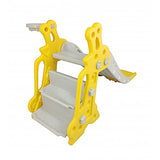 FixtureDisplays® 3-Step Children Slide Play Slide Freestanding Slide with Basketball Hoop for Kid Games 16874