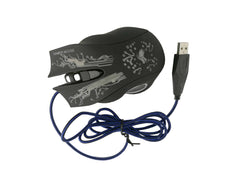 Wired USB Gaming Mouse 4 Adjustable DPI Levels Breathing LED Light 6 Button