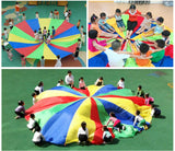 12' Play Parachute 8 Handles Storage Bag Play Parachute Kids Tent Picnic Mat