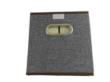 4PK Collapsible Storage Bins Linen Fabric Foldable Basket Cubes Organizer Boxes