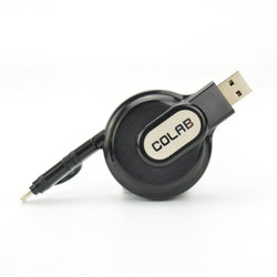 FixtureDisplays® Duo (2.6ft/0.8m) Retractable Flat Charge and Sync 2-in-1 Cable with Lightning & microUSB connectors for IOS/Android 16903