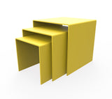 Three Riser Combo 5, 6, 7 Cube 3-Sided Yellow Plexiglass Pedestal Lucite Acrylic Display Risers Jewelry Showcase Fixtures - 1/8 Thick 16905-567-YELLOW