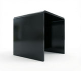 One Riser Combo 6" Cube 3-Sided Black Plexiglass Pedestal Lucite Acrylic Display Risers Jewelry Showcase Fixtures - 1/8" Thick 16905-6INCH-BLACK