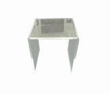 One Riser Combo 7" Cube 3-Sided Clear Plexiglass Pedestal Lucite Acrylic Display Risers Jewelry Showcase Fixtures - 1/8" Thick 16905-7INCH-CLEAR