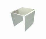 One Riser Combo 7" Cube 3-Sided Clear Plexiglass Pedestal Lucite Acrylic Display Risers Jewelry Showcase Fixtures - 1/8" Thick 16905-7INCH-CLEAR
