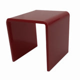 One Riser Combo 7" Cube 3-Sided Red Plexiglass Pedestal Lucite Acrylic Display Risers Jewelry Showcase Fixtures - 1/8" Thick 16905-7INCH-RED