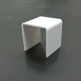 One Riser Combo 7" Cube 3-Sided White Plexiglass Pedestal Lucite Acrylic Display Risers Jewelry Showcase Fixtures - 1/8" Thick 16905-7INCH-WHITE