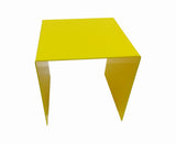 One Riser Combo 7" Cube 3-Sided Yellow Plexiglass Pedestal Lucite Acrylic Display Risers Jewelry Showcase Fixtures - 1/8" Thick 16905-7INCH-YELLOW