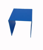 One Riser Combo 8" Cube 3-Sided Blue Plexiglass Pedestal Lucite Acrylic Display Risers Jewelry Showcase Fixtures - 1/8" Thick 16905-8INCH-BLUE