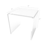 FixtureDisplays 8" Clear Plexiglass Pedestal Lucite Acrylic Display Risers Jewelry Showcase Fixtures - 1/8" Thick 16905-8INCH-CLEAR