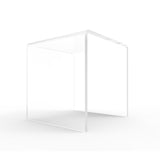 FixtureDisplays 8" Clear Plexiglass Pedestal Lucite Acrylic Display Risers Jewelry Showcase Fixtures - 1/8" Thick 16905-8INCH-CLEAR