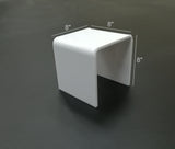 One Riser Combo 8" Cube 3-Sided White Plexiglass Pedestal Lucite Acrylic Display Risers Jewelry Showcase Fixtures - 1/8" Thick 16905-8INCH-WHITE