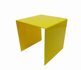 One Riser Combo 8" Cube 3-Sided Yellow Plexiglass Pedestal Lucite Acrylic Display Risers Jewelry Showcase Fixtures - 1/8" Thick 16905-8INCH-YELLOW