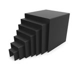 Three Riser Combo 2, 3, 4 Cube 3-Sided Clear Plexiglass Pedestal Lucite Acrylic Display Risers Jewelry Showcase Fixtures - 1/8 Thick 16905-234-CLEAR